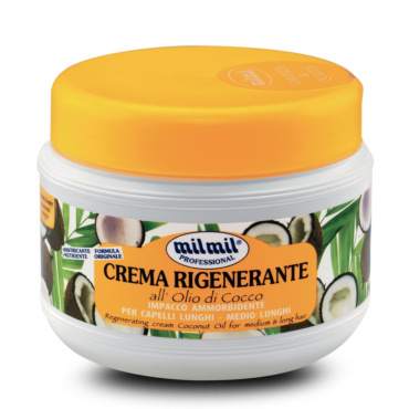 MILMIL PROFESSIONAL CREMA RIGENERANTE ALL'OLIO DI COCCO PER CAPELLI LUNGHI - MEDIO LUNGHI 500 ML