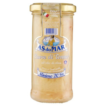 ASDOMAR CUORE DI TONNO ALL'OLIO DI OLIVA MINIMO 20 KG 150 G