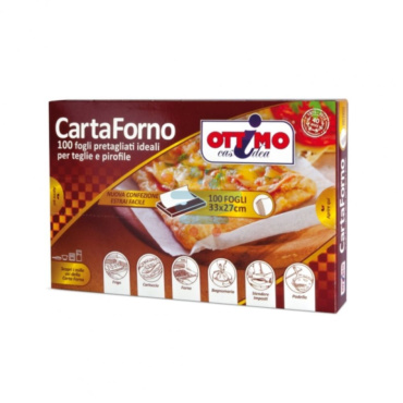 CARTA FORNO OTTIMO PRETAGLIATA 100 FOGLI CM 33X27