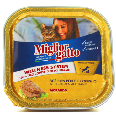 MIGLIOR GATTO PATE' POLLO E CONIGLIO VASCHETTA 100 GRAMMI