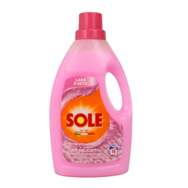 SOLE DETERSIVO BUCATO A MANO E LAVATRICE LIQUIDO LANA E SETA E CAPI DELICATI 16 LAVAGGI 1 LITRO