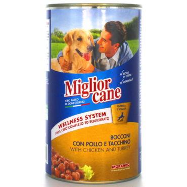 MIGLIOR CANE BOCCONI POLLO-TACCHINO LATTINA 1250 GRAMMI