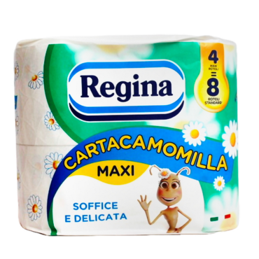 REGINA CARTA IGIENICA CARTACAMOMILLA 4 MAXI ROTOLI
