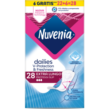 NUVENIA PROTEGGI SLIP COUR-V EXTRA LUNGO 22+6 PZ SALVASLIP