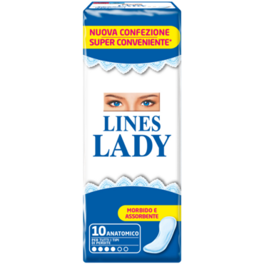 LINES LADY NORMALE ANATOMICO 10 PZ. ASSORBENTI
