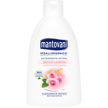 MANTOVANI IGIENE INTIMA PH 4.5 LENITIVA ACQUA DI ROSE E AVENA 250 ML