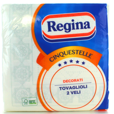 REGINA TOVAGLIOLI CINQUESTELLE 38X38 2 VELI 43 PEZZI