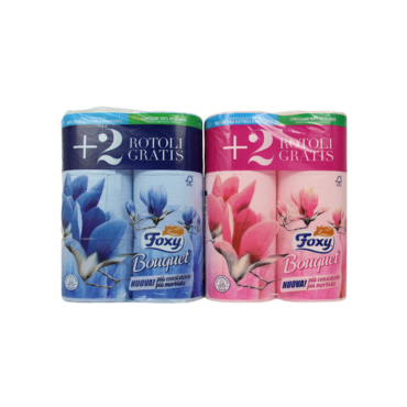 FOXY CARTA IGIENICA BOUQUET 4+2 ROTOLI MAXI 2 VELI COLORATA PROFUMATA
