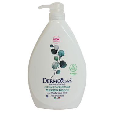 DERMOMED CREMA DI SAPONE LIQUIDO MANI DISPENSER FRESCHEZZA MUSCHIO BIANCO 1 L.
