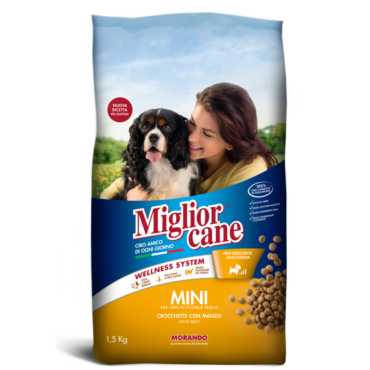 MIGLIOR CANE MINI CROCCHETTE CON MANZO SACCO 1,5 KG