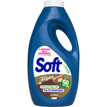 SOFT DETERSIVO BUCATO LAVATRICE SENSUAL ARGAN 50 LAVAGGI 2250 ML