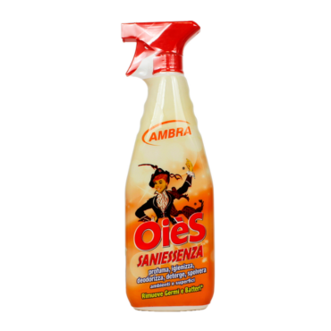 OIES SANIESSENZA AMBRA PROFUMA AMBIENTE, DESODORIZZA, DETERGE, SPOLVERA, TRIGGER 750 ML