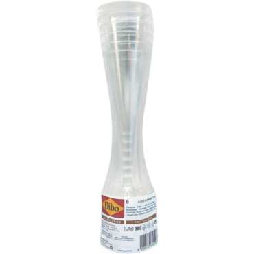 BIBO 6 FLUTES CHAMPAGNE TRASPARENTI 170 CC