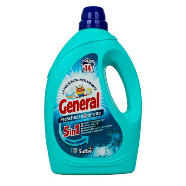 GENERAL DETERSIVO LIQUIDO LAVATRICE FRESCHEZZA+IGIENE 44 LAVAGGI 1.98LT