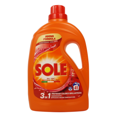 SOLE DETERSIVO LIQUIDO BUCATO LAVATRICE PROTEGGI COLORE 41 LAVAGGI LT 1,845