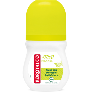 BOROTALCO DEODORANTE ROLL-ON ATTIVO PROFUMO DI CEDRO E LIME 50 ML