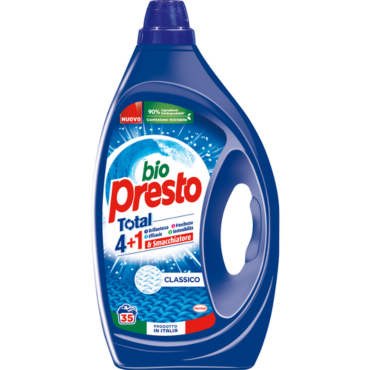 BIO PRESTO DETERSIVO LIQUIDO BUCATO LAVATRICE CLASSICO 35 LAVAGGI 1.575