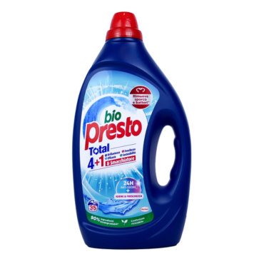 BIO PRESTO DETERSIVO LIQUIDO BUCATO LAVATRICE IGIENE 35 LAVAGGI 1.575L