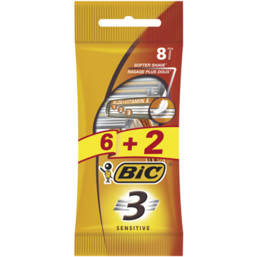 BIC RASOIO SENSITIVE 3 LAME USA & GETTA 6+2 RASOI