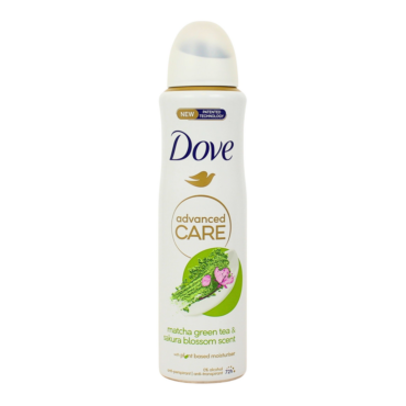 DOVE DEODORANTE SPRAY MATCHA GREEN TEA & SAKURA BLOSSOM ADVANCED CARE 150 ML