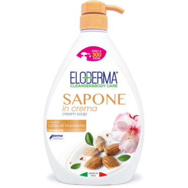 ELODERMA SAPONE IN CREMA MANI LATTE DI MANDORLA CON EROGATORE 1000 ML