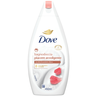 DOVE BAGNODOCCIA PIACERE AVVOLGENTE CON OLIO DI MANDORLE E IBISCO 450 ML