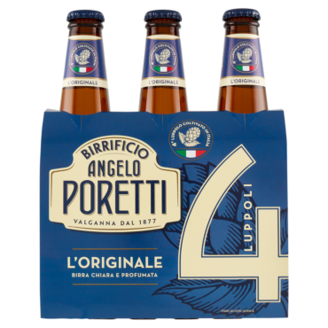 BIRRIFICIO ANGELO PORETTI L'ORIGINALE 4 LUPPOLI 3 X 33 CL