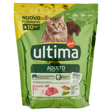 ULTIMA CAT ADULTO 1-10 ANNI MANZO 440 G