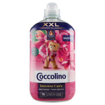 COCCOLINO AMMORBIDENTE CONCENTRATO INTENSE CARE FIORI DI TIARÈ & FRUTTI ROSSI 76 LAVAGGI 1750 ML