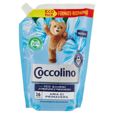 COCCOLINO AMMORBIDENTE CONCENTRATO ARIA DI PRIMAVERA 26 LAVAGGI €CO PACK 600 ML