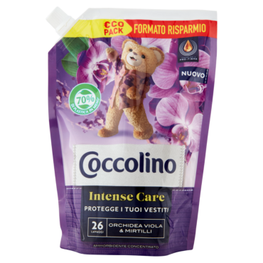 COCCOLINO AMMORBIDENTE CONCENTRATO INTENSE CARE ORCHIDEA VIOLA & MIRTILLI 26 LAVAGGI €CO PACK 600 ML