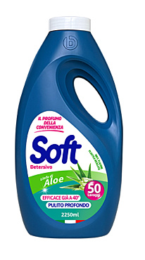 SOFT DETERSIVO A MANO E IN LAVATRICE “LINFA DI ALOE” – 50 LAV. 2250 ML