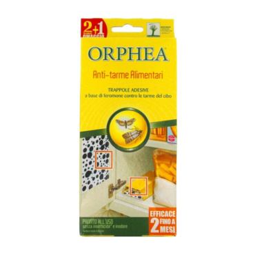 ORPHEA ANTI TARME ALIMENTARI 3 TRAPPOLE ADESIVE A BASE DI FEROMONE