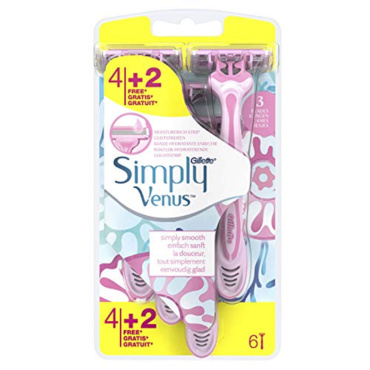 GILETTE VENUS SIMPLY 6 RASOI USA E GETTA PIU 3 LAME