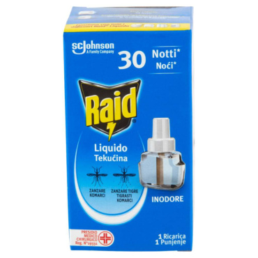 RAID RICARICA LIQUIDA PER DIFFUSORE 30 NOTTI INODORE