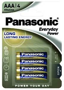 PILA ALCALINA MINISTILO 1,5V TIPO AAA "PANASONIC EVERY DAY POWER"