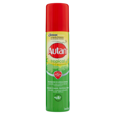 AUTAN TROPICAL SPRAY INSETTO REPELLENTE E ANTIZANZARE TIGRE, COMUNI E TROPICALI, 100ML