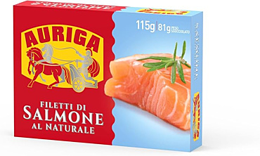 AURIGA FILETTI DI SALMONE NATURALE GR.115