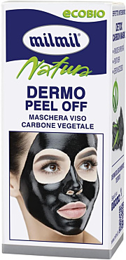 MILMIL ECOBIO NATURA DERMO PEEL OFF MASCHERA VISO CARBONE VEGETALE 75 ML