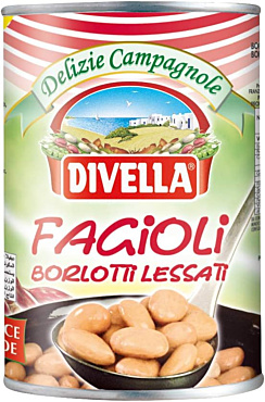 DIVELLA - FAGIOLI BORLOTTI LESSATI 400GR