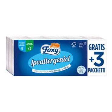 FOXY IPOALLERGENICI FAZZOLETTI 12+3 PZ