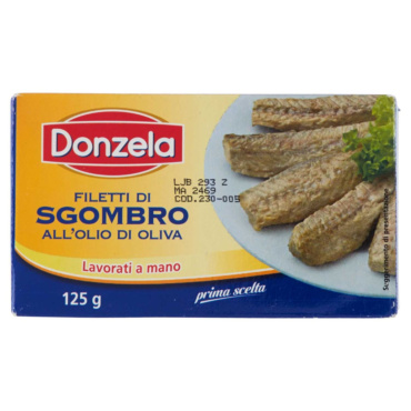 DONZELA FILETTI DI SGOMBRO ALL'OLIO DI OLIVA 125 G