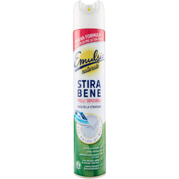 EMULSIO STIRA BENE 480 ML CON AMIDO NATURALE DI MAIS ELIMINA LE PIEGHE SENZA ALLERGENI SENZA NICHEL DERMATOLOGICAMENTE TESTATO