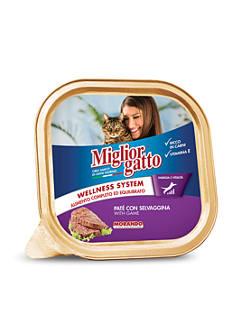 MIGLIOR GATTO PATE' SELVAGGINA VASCHETTA 100 GRAMMI