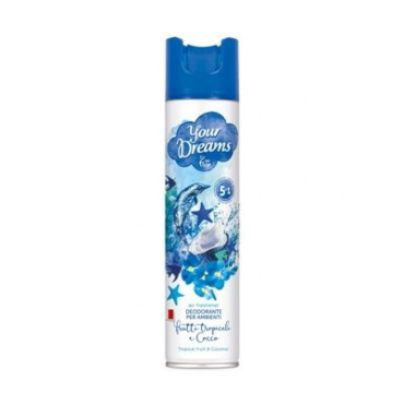 DEODORANTE SPRAY FRUTTI TROPICALI E COCCO 300 ML.