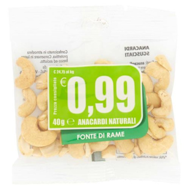 EUROCOMPANY - ANACARDI NATURALI - 40 G