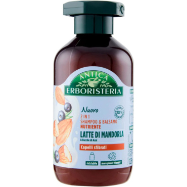 ANTICA ERBORISTERIA SHAMPOO & BALSAMO 2 IN 1 NUTRIENTE LATTE DI MANDORLA CAPELLI SFIBRATI 225 ML