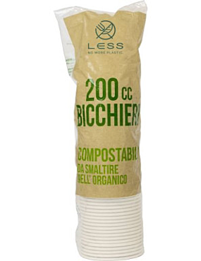 BIO LESS BICCHIERI COMPOSTABILI PZ 50