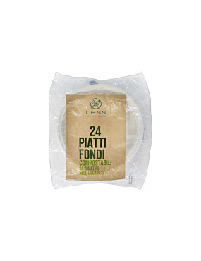 BIO LESS PIATTI FONDI COMPOSTABILI PZ 24