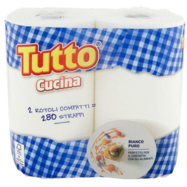 ASCIUGONI TUTTO CUCINA 2 ROTOLI 280 STRAPPI